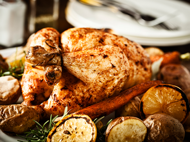 Chicken platter for grill